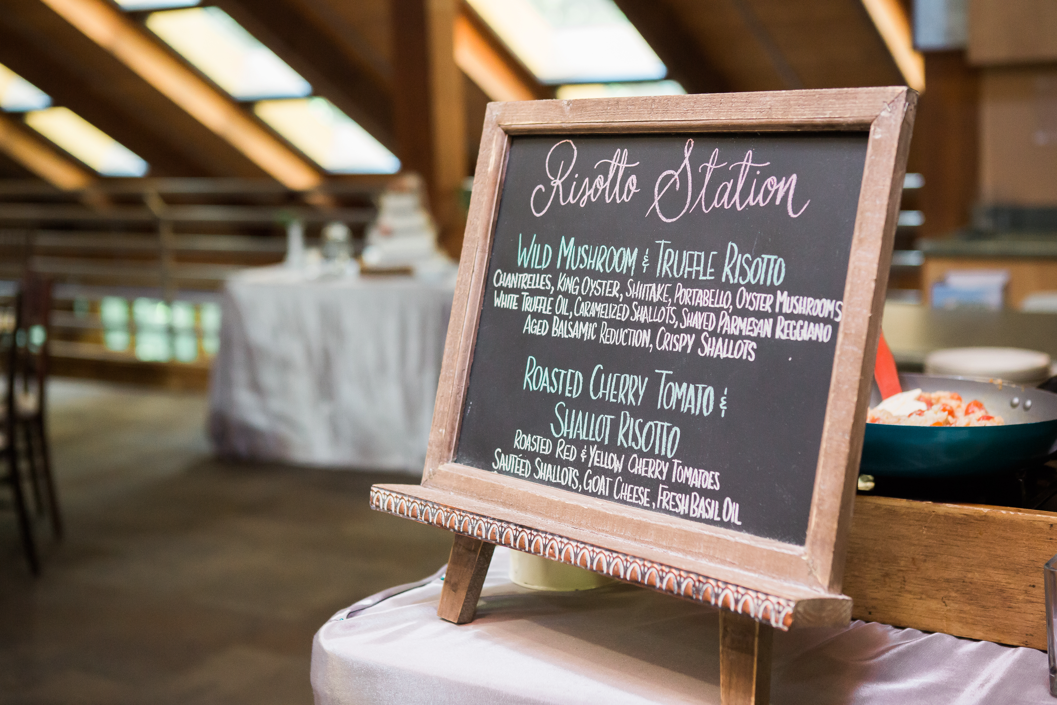 Wedding station and reception detail 3