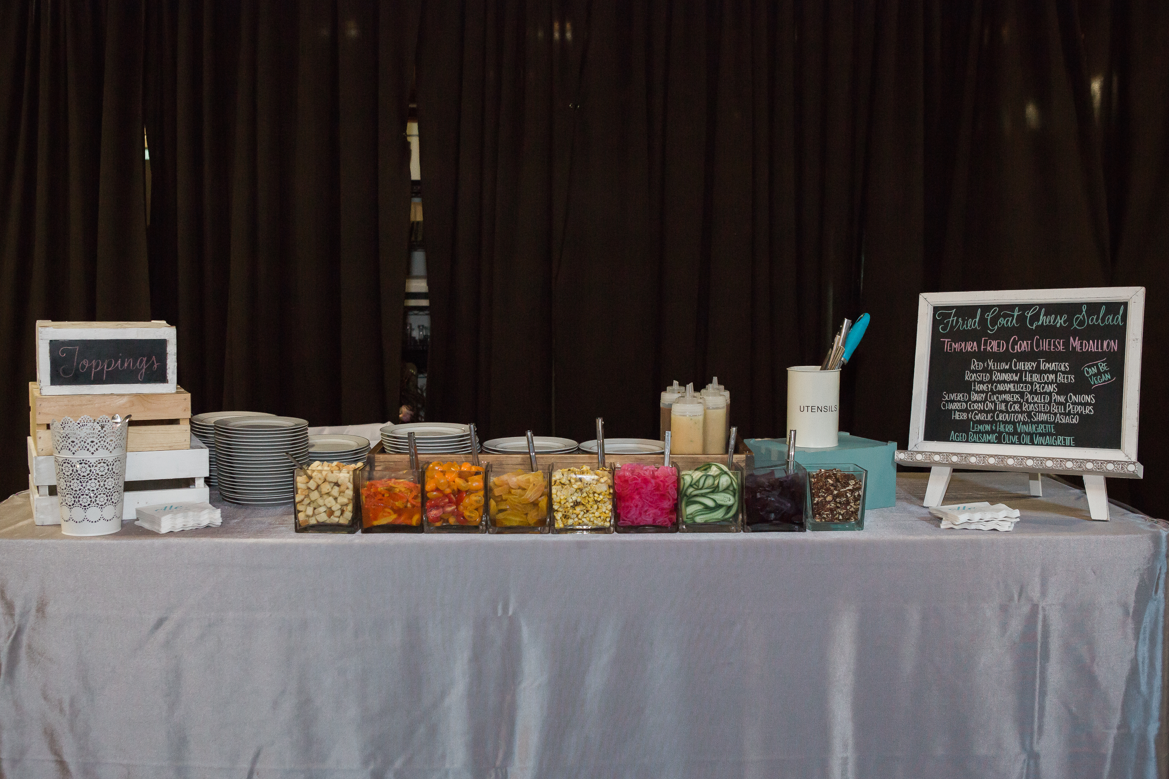 Wedding station and reception detail 5