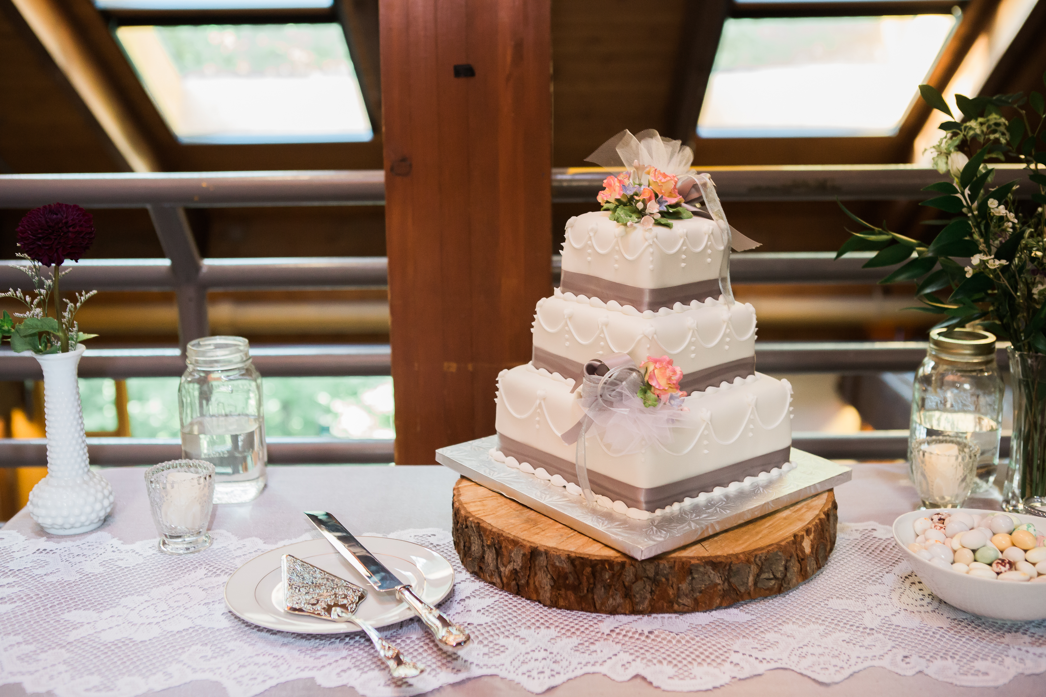 Wedding station and reception detail 6